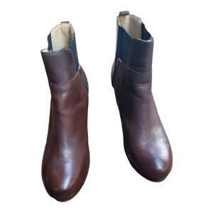 Jambu Summit Ankle Clog Boots 9.5 Brown_eather Comfort Platform Chunky Heel.